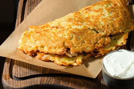 Драник с курицей