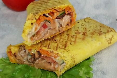 Сырная шаурма со свининой Классик