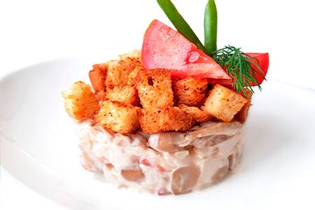 Салат из копченой курицы