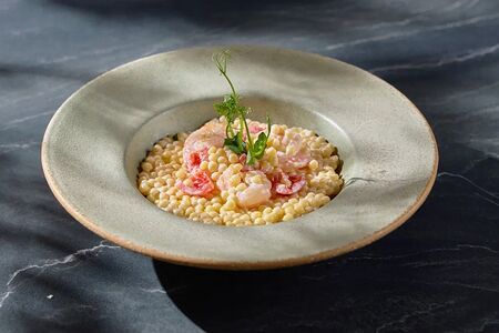 Паста птитим с креветками