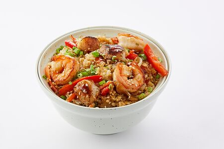 Вок Рис с креветкой