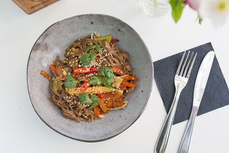 Гречневая лапша в азиатском стиле