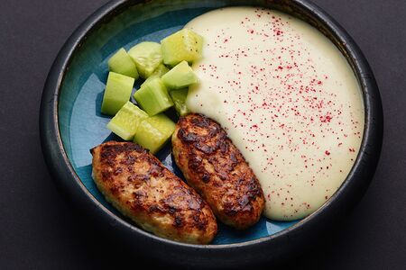 Куриная котлета с картофельным муссом