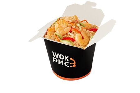 Рис с креветками в терияки-соусе