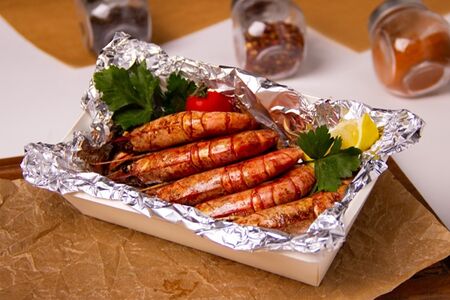 Креветки жареные