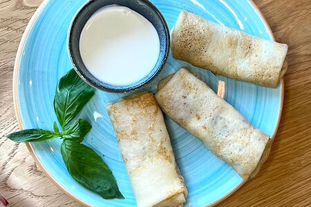 Блинчик с мясом и картошкой