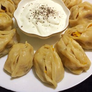 Манты с тыквой