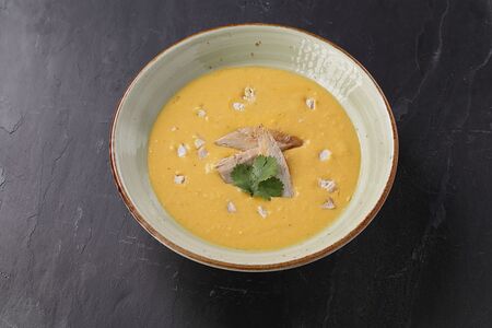 Суп-пюре из тыквы с куриной грудкой