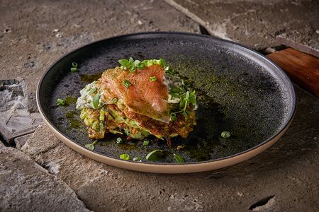 Драник из цукини с лососем