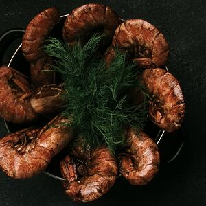 Лангустины, жаренные в соевом соусе