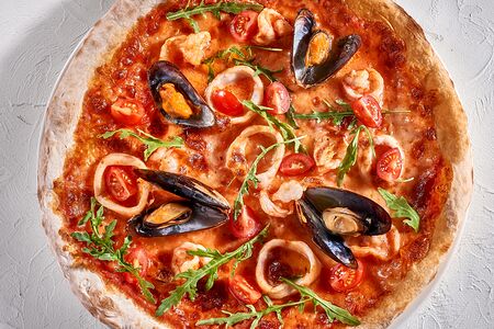 Пицца с морепродуктами