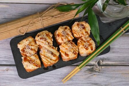 Запечённый с креветкой