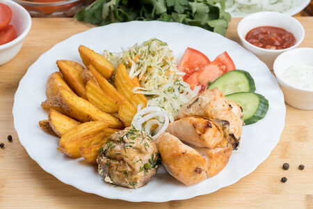 Бизнес ланч с куриной грудкой