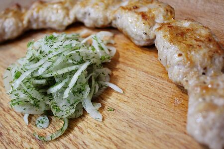 Люля из курицы в лаваше