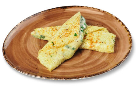 Омлет с сыром и зеленью