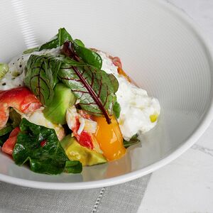 Краб, страчателла, манго