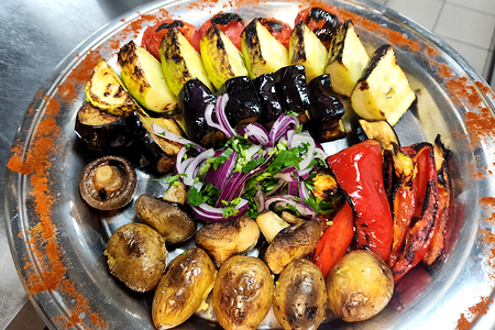 Шампиньоны на мангале