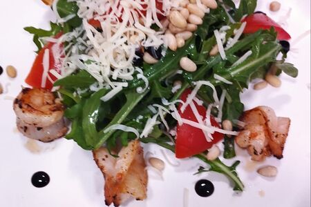 Руккола с креветками