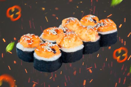 Калифорния с лососем запеченная