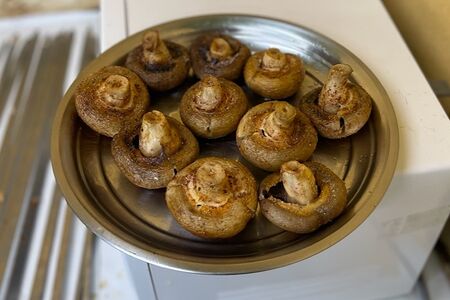 Грибы на мангале