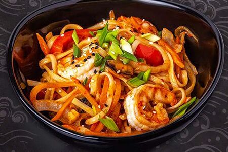 Удон том ям с креветкой