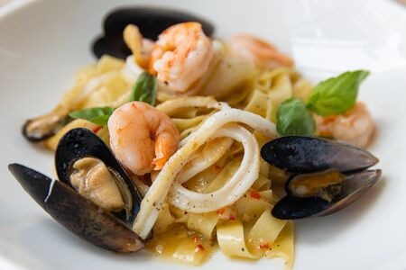 Фетучини с морепродуктами
