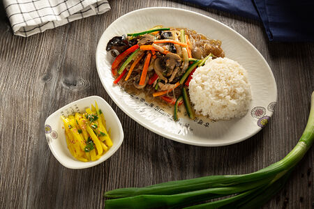 Чапчепаб со свининой, овощами и рисом