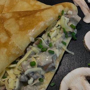 Հավի կրծքամսով և սնկով բլիթ