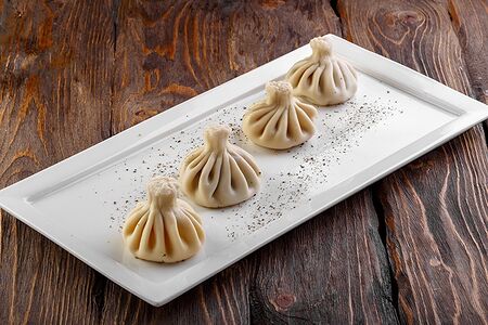 Хинкали со свининой, говядиной