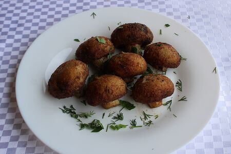 Грибы на мангале