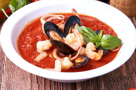 Суп с морепродуктами