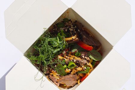 Удон терияке с говядиной