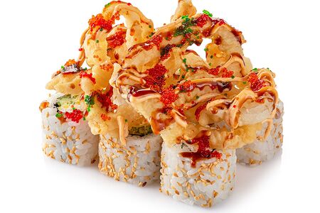 Ролл с кальмаром темпура