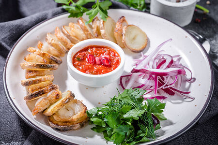 Шашлык из картофеля с курдюком