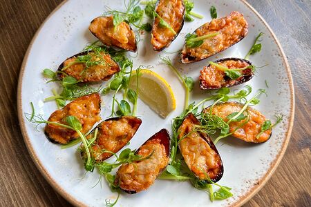 Мидии запеченные