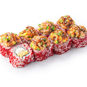 Запеченный с угрем и авокадо