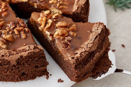 Пирожное Брауни с грецким орехом
