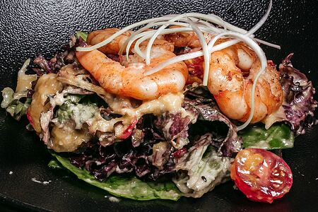 Салат с креветками