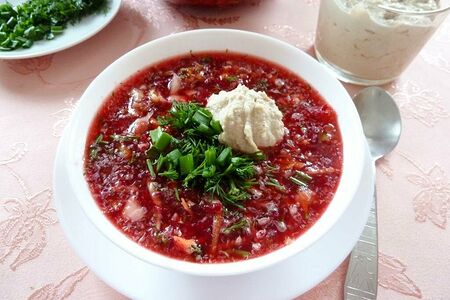 Борщ со сметаной