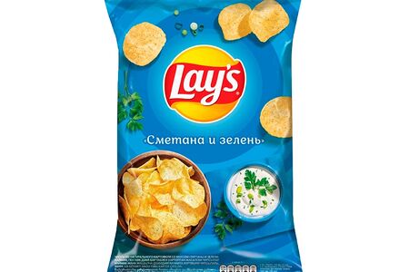 Чипсы Lays Сметана и зелень