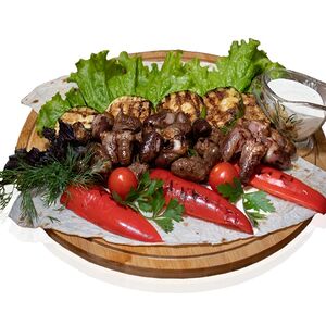 Шашлык из куриных сердечек