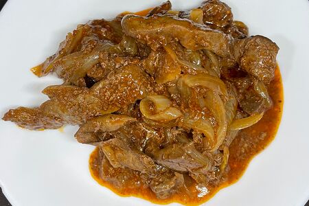 Печень жареная с луком