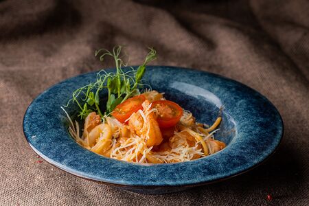 Спагетти с морепродуктами