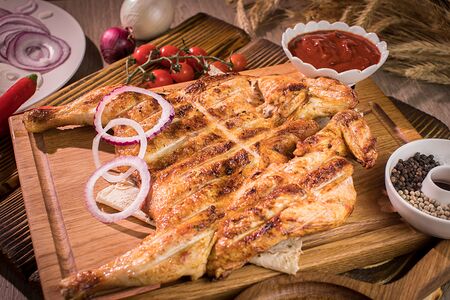 Курица на углях