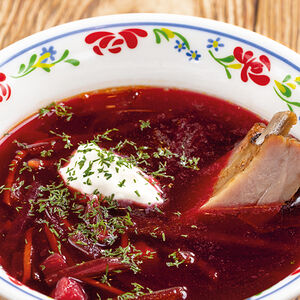 Борщ с ребрышком