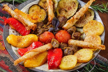 Садж-кебаб из курицы