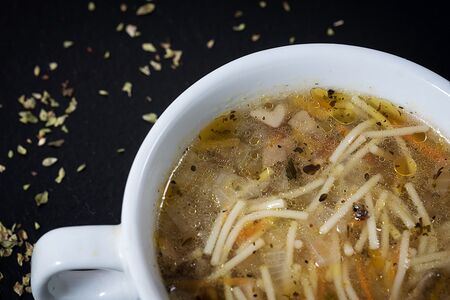 Грибная лапша суп постный