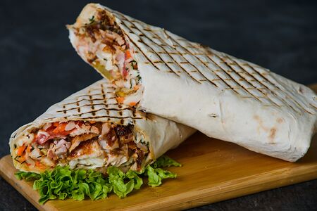 Шаурма куриная на мангале