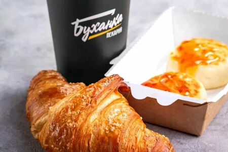 Комбо-завтрак Капучино, сырники и круассан Абрикос