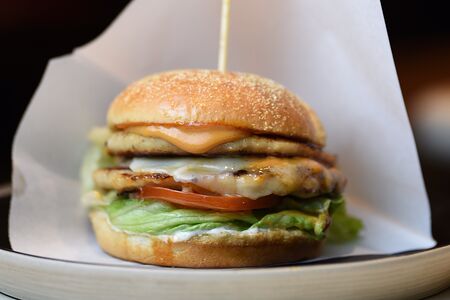 Куриный чизбургер двойной халяль